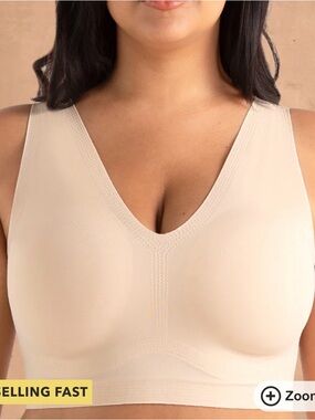 Everyday Comfort V-Neck Bralette - Truekind- NWT